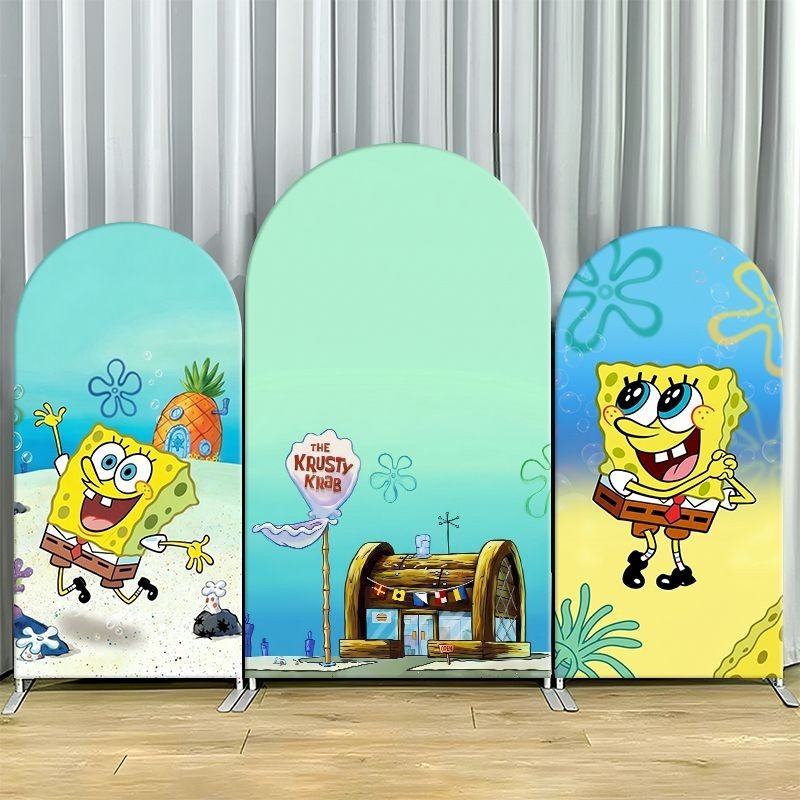 Fishing Boat Cover - SpongeBob Mr Krabs Arch Achtergrondafdekking Onderwaterfeestdecoratie